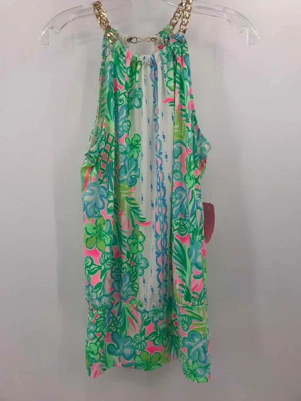 Pre-Owned Lilly Pulitzer White Size Small Tank Top open back tank
