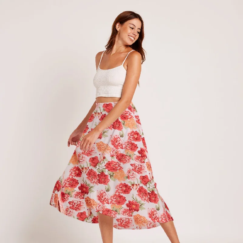 FLOWER EASY SKIRT lace skirt elegant