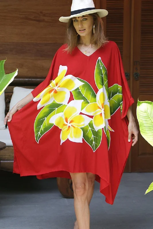 SHU-SHI Women's Plus Size Short Kaftan Poncho Dress - Beach Swimsuit Cover-Up Tie-Back Swimwear SHU-SHI Women's Plus Size Short Kaftan Poncho Dress - Beach Swimsuit Cover-Up Tie-Back Swimwear
