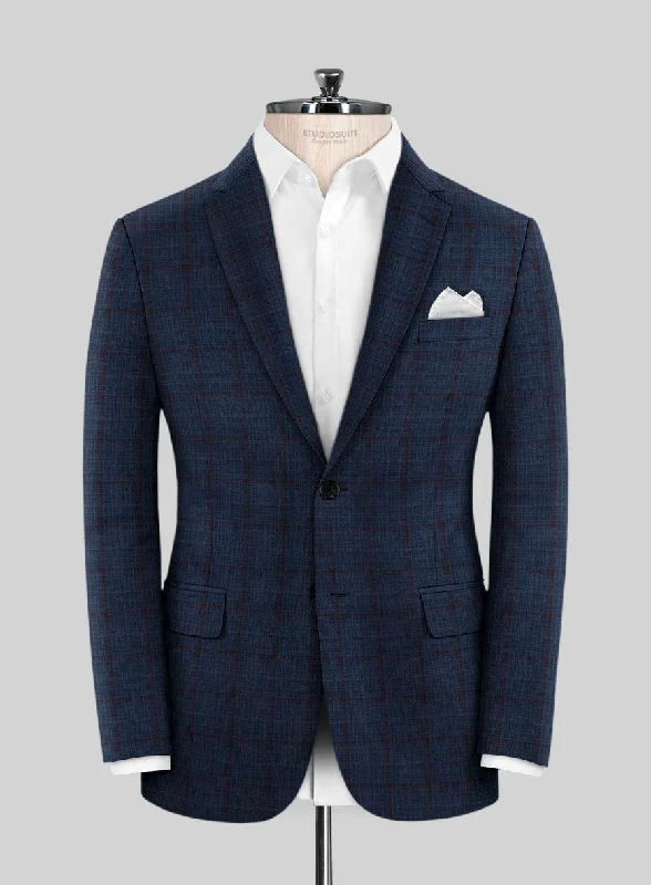 Reda Zodiac Blue Checks Wool Jacket Striped Jacket Polka Dot Jacket Floral Jacket