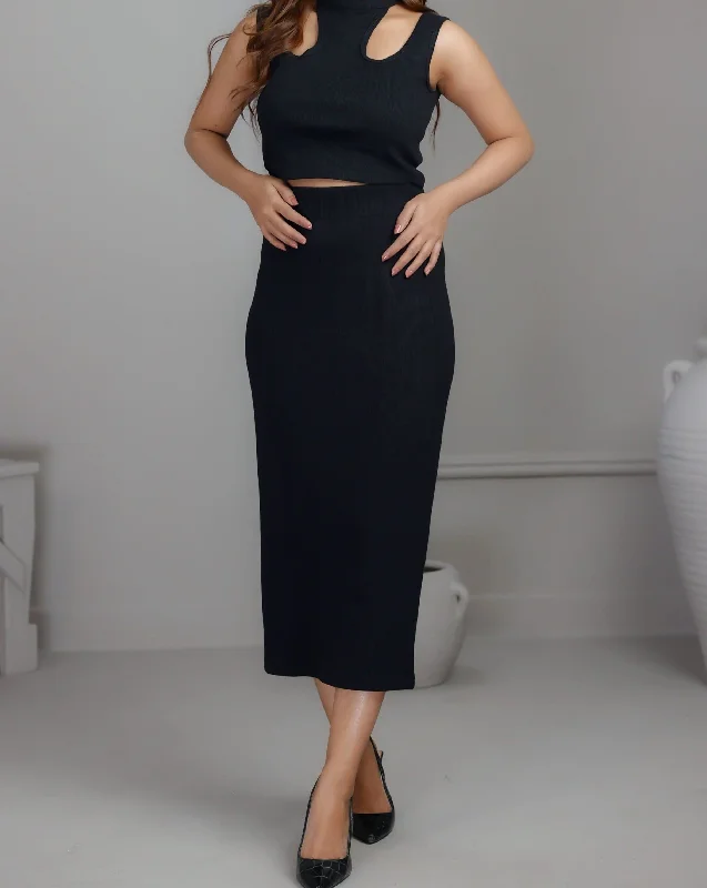 Midi Skirt linen skirt natural