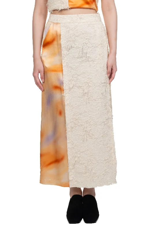 Sunset Puzzle Skirt velvet skirt plush