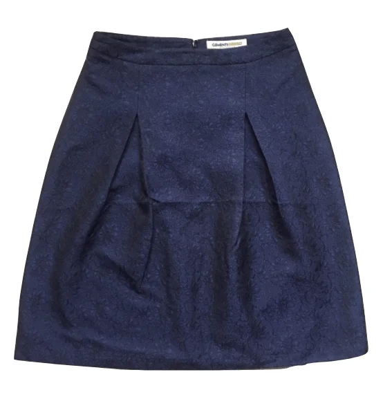 Clements Ribeiro Portobello Womens Navy Tulip Jacquard Skirt linen skirt natural
