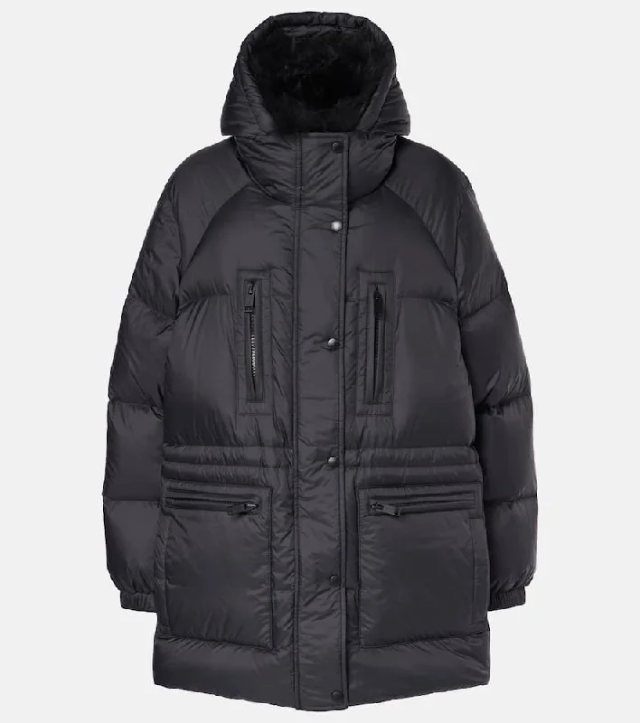 Yves Salomon Shearling-trimmed down jacket Chenille Fabric Brocade Fabric Lace Fabric