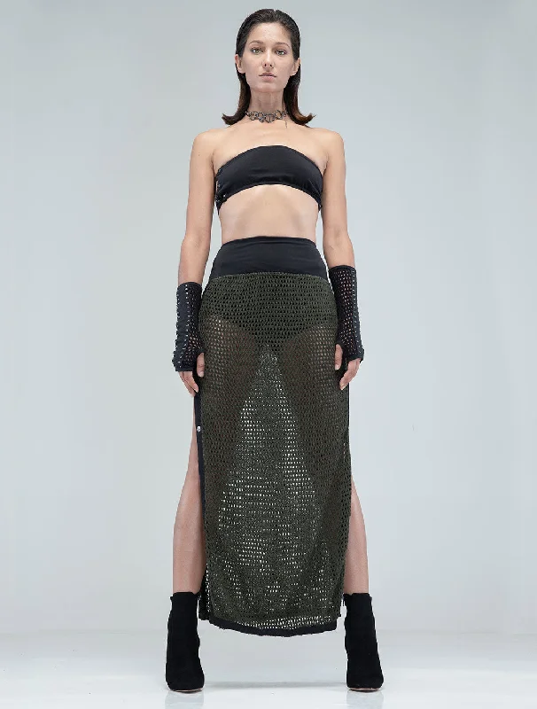 Sanja Crochet Knitted Maxi Skirt wrap skirt elegant