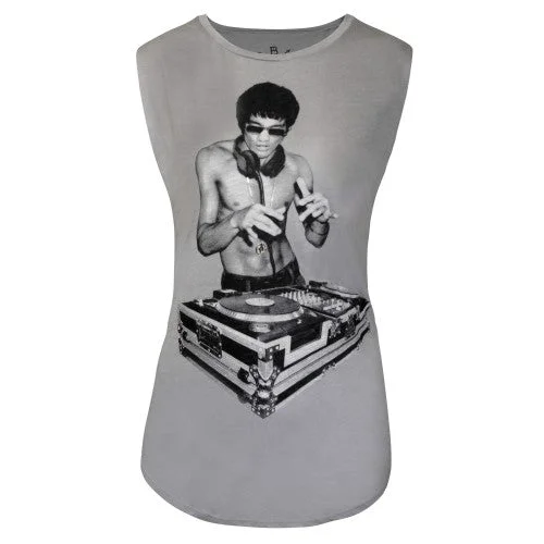 Avengers Womens/Ladies Bruce Lee Gung Fu Scratch Tank Top spandex blend tank