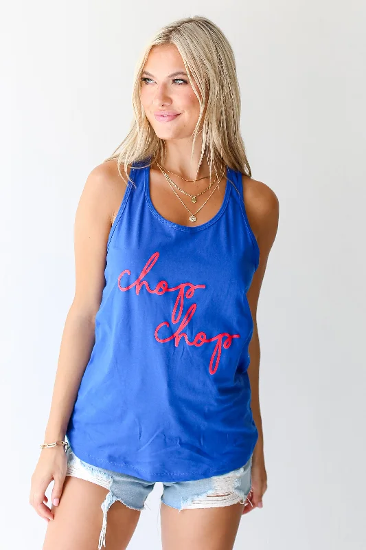 Royal Blue Chop Chop Tank sage tank top