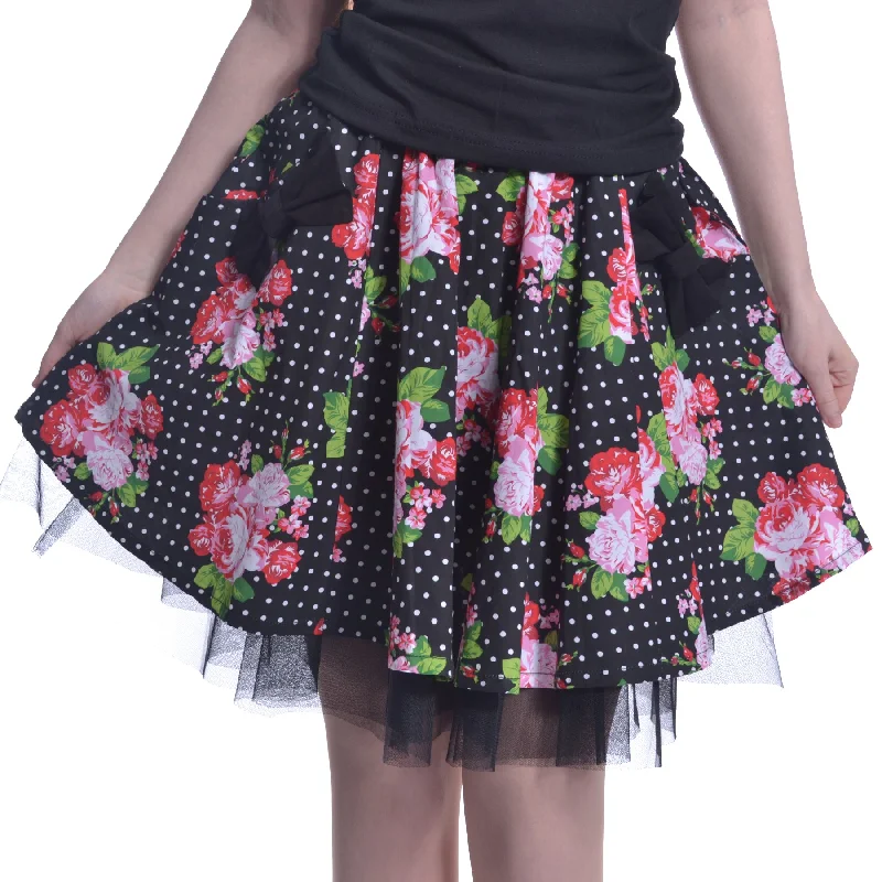 LAILA SKIRT - BLACK POLKA corduroy skirt textured