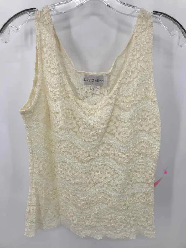 Pre-Owned Kay Celine Ivory Size 3 Lace Tank Top comfortable tank top