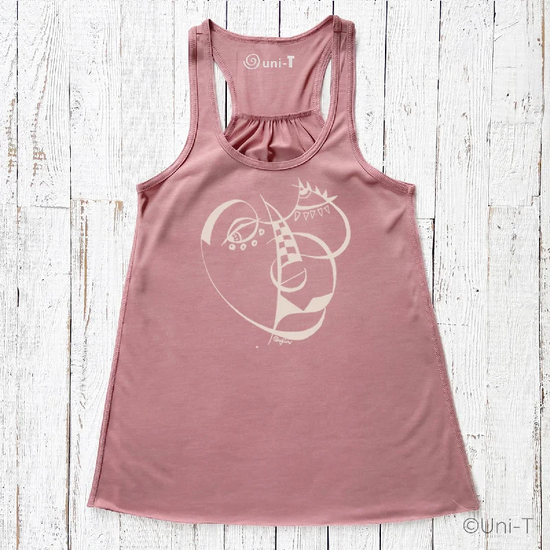 Cubism Face Flowy Tank Top stretchy tank top