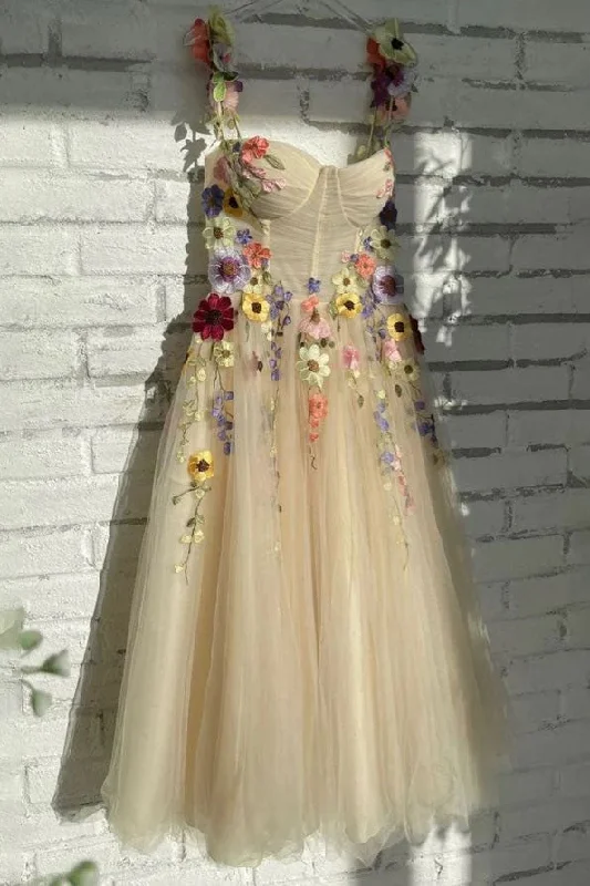 Colorful Pattern Appliques Formal Party Dresses 3D Flowers Straps Prom Dress OK1975 Tunics Prom sequined Colorful Pattern Appliques Formal Party Dresses 3D Flowers Straps Prom Dress OK1975 Tunics Prom sequined