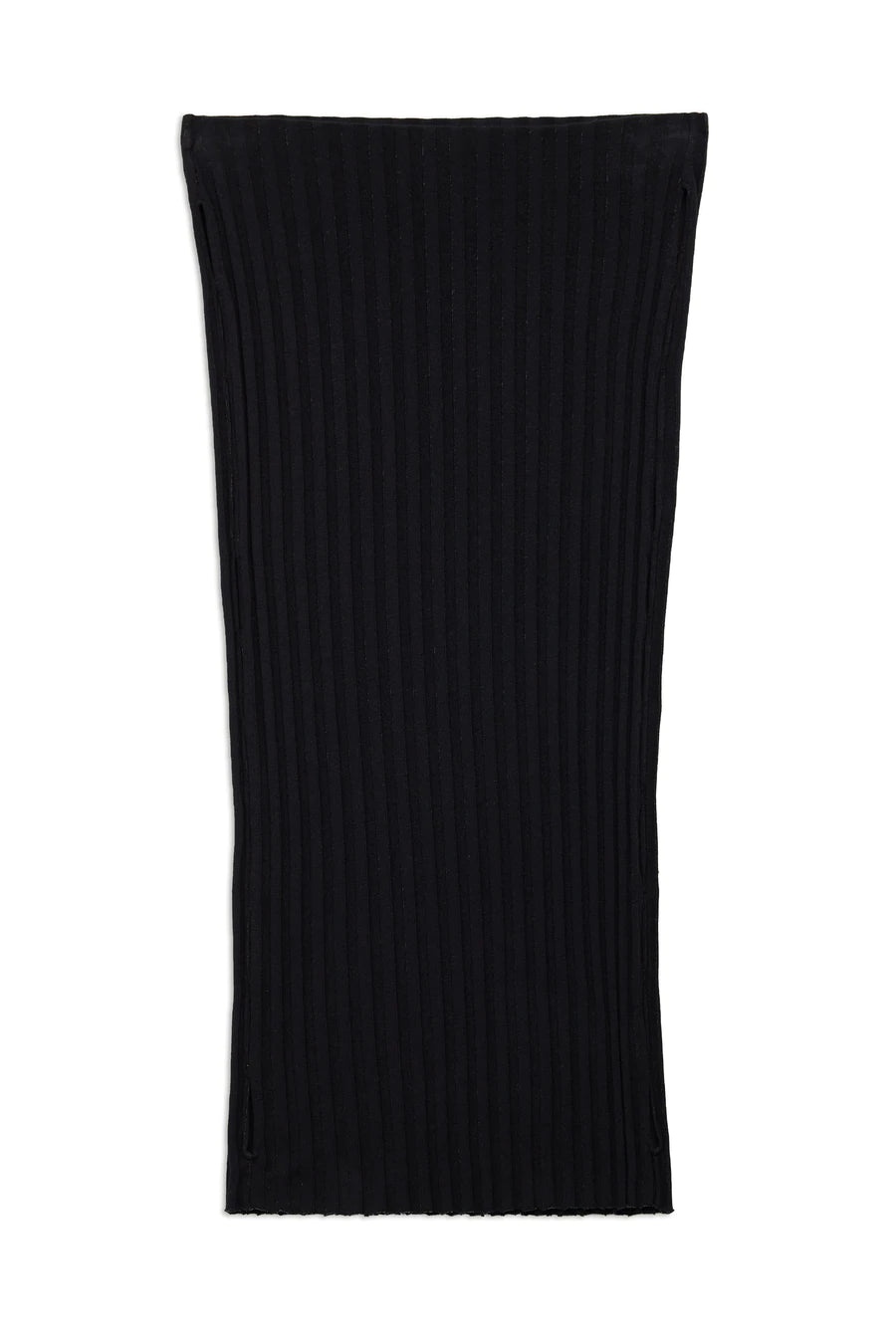 Capri Cut Out Midi Skirt - Jet Black high slit skirt