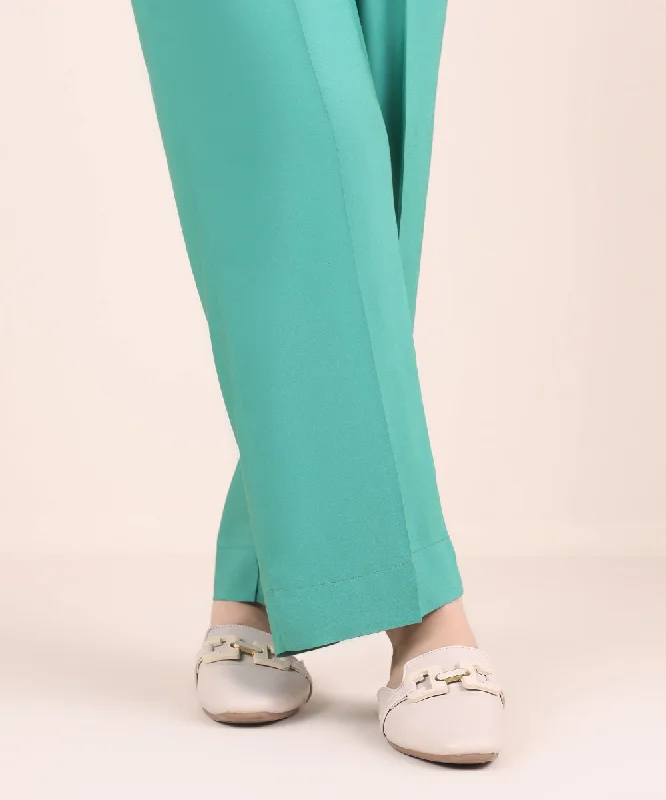 Solid Linen Straight Pants Classic Flared Pants