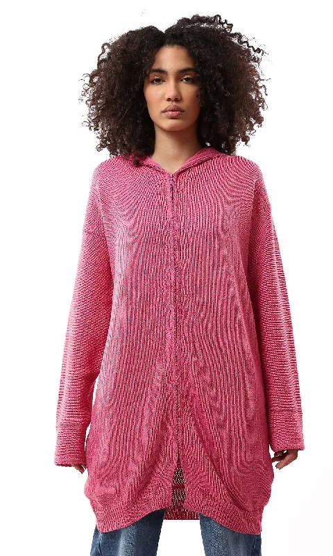 O175464 Women Cardigan Welt Pockets Slit Pockets Flap Pockets