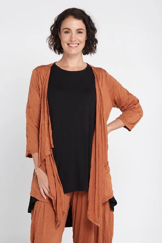 Teegan Crush Cardigan - Tan Stylish Fashionable Trendy