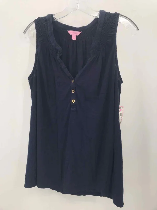 Pre-Owned Lilly Pulitzer Navy Size XL Tank Top neon tank top