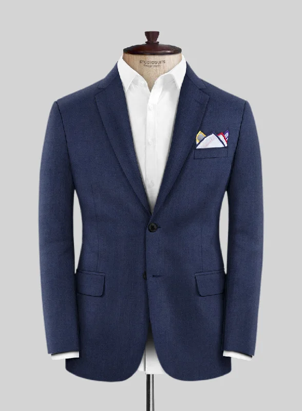Caccioppoli Sun Dream Afarie Dark Blue Wool Jacket Tailored Jacket Straight Jacket A-Line Jacket