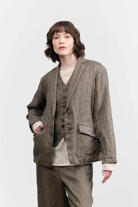 Linen Twill Tailored Jacket Nylon Jacket Polyester Jacket Spandex Jacket
