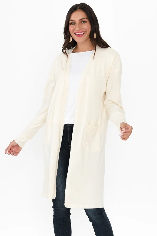 Issa Cream Knit Pocket Cardigan Faux Fur Fabric Real Fur Fabric Shearling Fabric