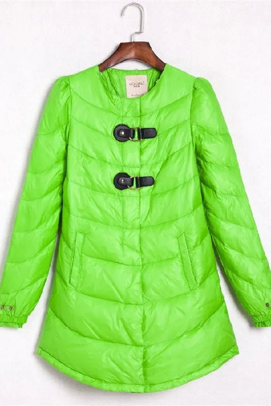 Outdoor Down Wear Simple Cheap Green Women Warm Down Jacket D13 V-Neck Jacket Boat Neck Jacket Square Neck Jacket