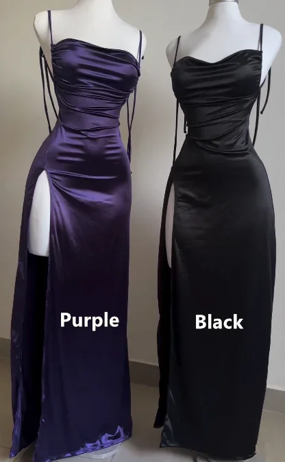 Purple Straps Backless Satin Long Party Dress Evening Dress, DP2787 sweetheart Neckline Romantic Purple Straps Backless Satin Long Party Dress Evening Dress, DP2787 sweetheart Neckline Romantic