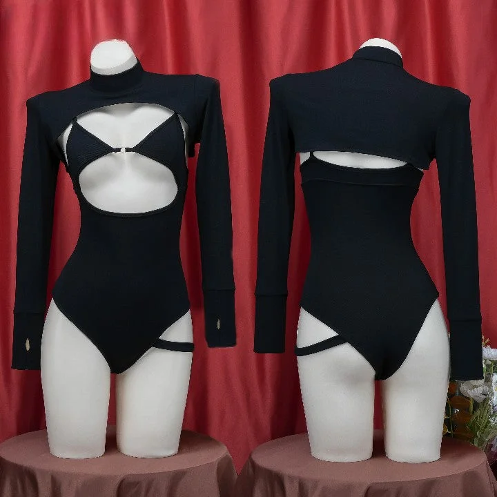 strappy swimsuit KF11144 Push-Up Bikini Bottoms