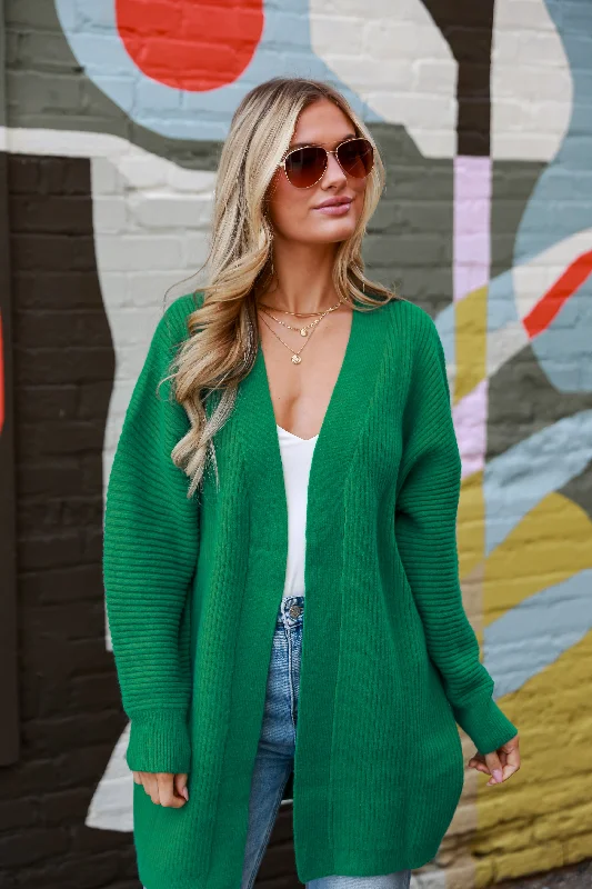 FINAL SALE - Delightfully Warm Green Sweater Cardigan Patchwork Embroidered Appliqued