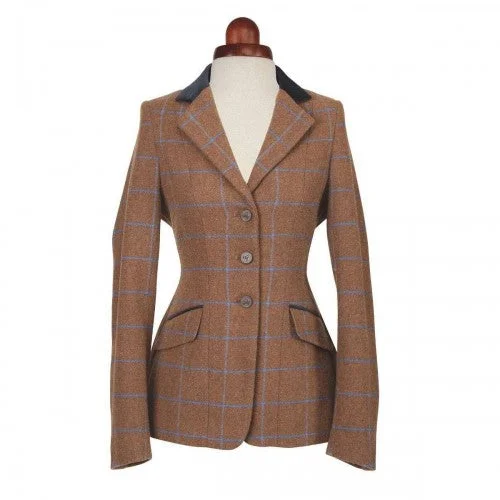 Aubrion Womens/Ladies Saratoga Show Jumping Jacket Herringbone Jacket Houndstooth Jacket Plaid Jacket