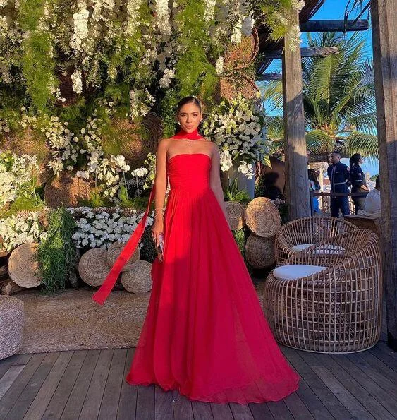 Red Strapless A-Line Unique Long Formal Party Dress Evening Gown, DP3386 Pencil Length Work Red Strapless A-Line Unique Long Formal Party Dress Evening Gown, DP3386 Pencil Length Work