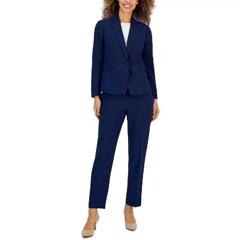 Le Suit Womens Crepe Business Pant Suit Classic Straight Pants
