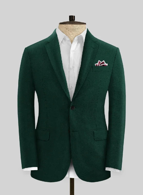 Solbiati Art Du Lin Green Linen Jacket Trench Coat Raincoat Waterproof Jacket