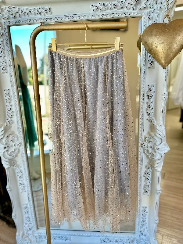Je Rêve Sparkle Skirt velvet skirt rich