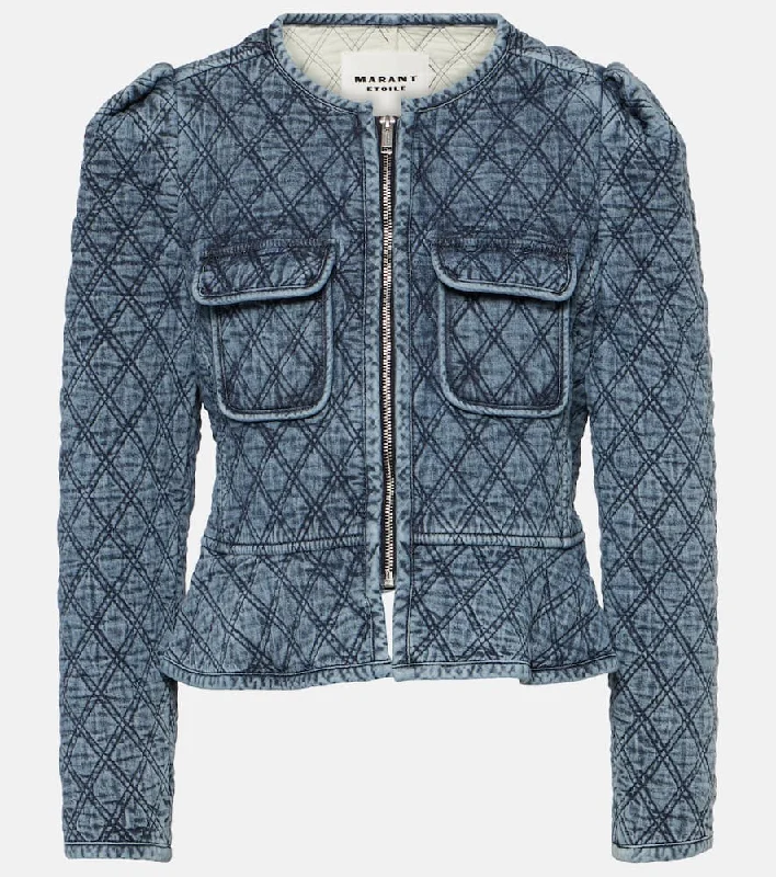 Marant Etoile Deliona quilted cotton jacket Striped Jacket Polka Dot Jacket Floral Jacket