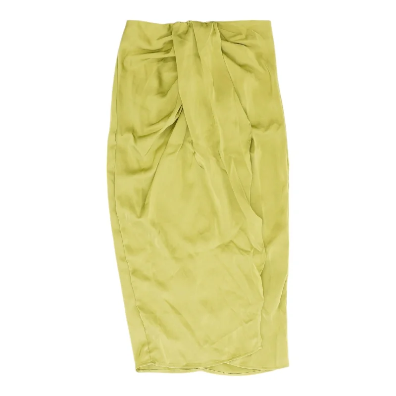 Olive Solid Midi Skirt lace skirt elegant