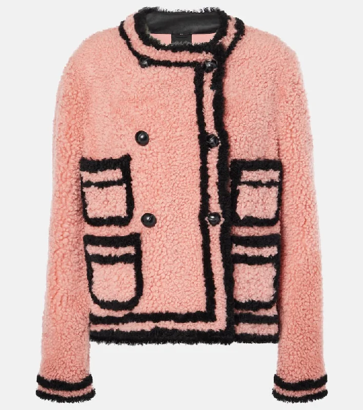 Blancha Shearling jacket Oversized Jacket Tailored Jacket Straight Jacket