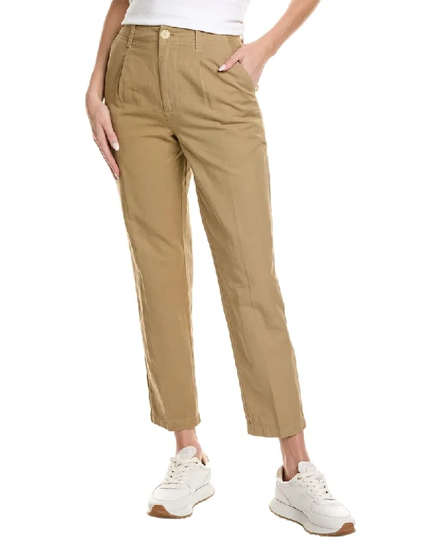 ALEX MILL Boy Linen-Blend Pant Formal Wide-Leg Pants