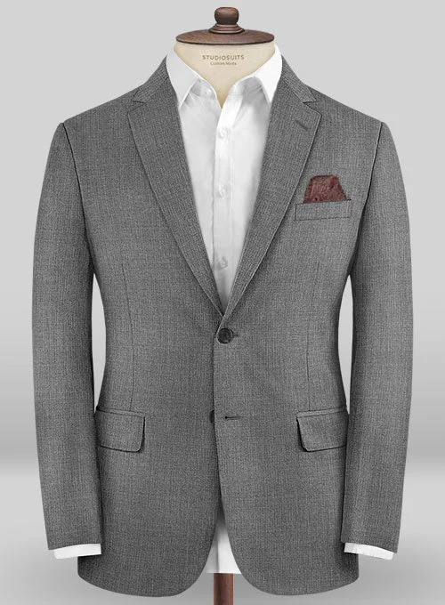 Caccioppoli Sun Dream Fenti Gray Wool Silk Jacket Notch Collar Jacket Peter Pan Collar Jacket Cowl Neck Jacket