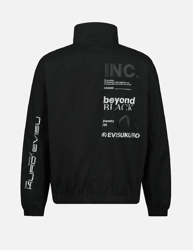 Logo and Slogan Embroidered Oversized Jacket Rayon Jacket Velvet Jacket Corduroy Jacket