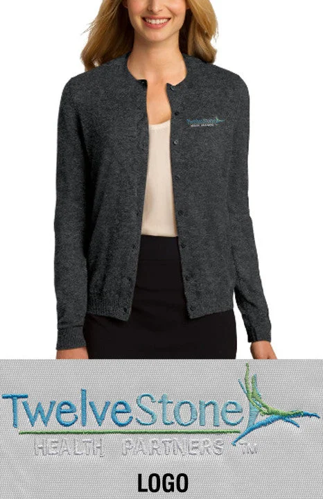 Port Authority Ladies' Cardigan - TwelveStone Health Partners Company Store Spandex Rayon Corduroy