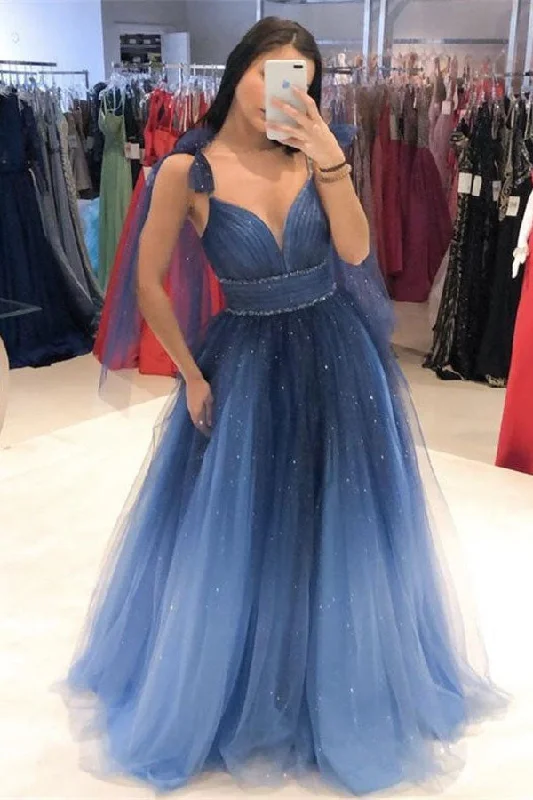 A-Line Spaghetti Straps Ombre Color Tulle Pleats Prom Dress Evening Party Dress OK1233 Tunics Chic fashionable A-Line Spaghetti Straps Ombre Color Tulle Pleats Prom Dress Evening Party Dress OK1233 Tunics Chic fashionable