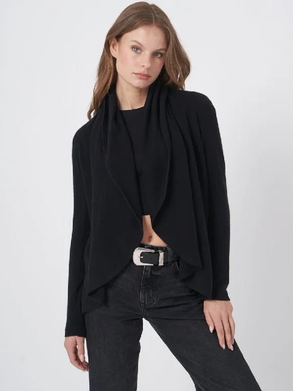 Black Shawl Cashmere Cardigan Cotton Fabric Linen Fabric Terry Fabric