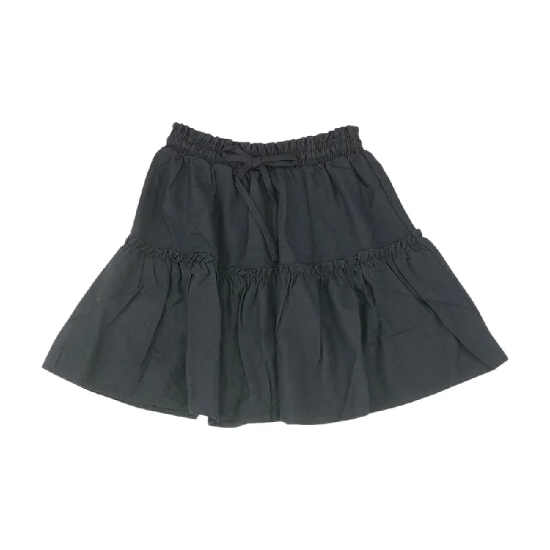 Black Solid Mini Skirt casual skirt length