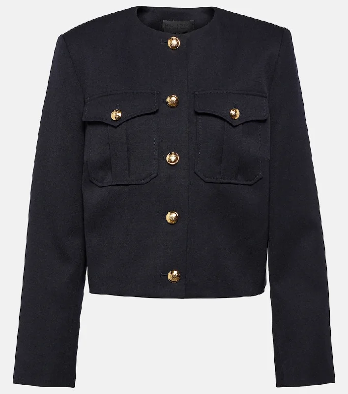 Nili Lotan Maurine virgin wool jacket Hoodie Zip-Up Jacket Button-Up Jacket