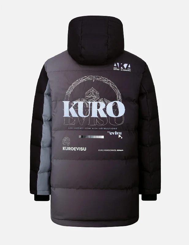 Kamon and Logo Embroidered Gradient Down Jacket Cotton Jacket Linen Jacket Terry Jacket