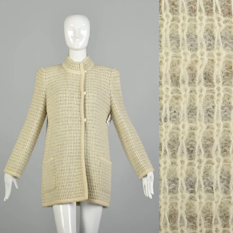 Medium 1980s Cozy Autumn Sweater Jacket Asymmetric Knit Cardigan Heavy Winter Sweater Coat Wool Cardigan Cotton Cardigan Cashmere Cardigan