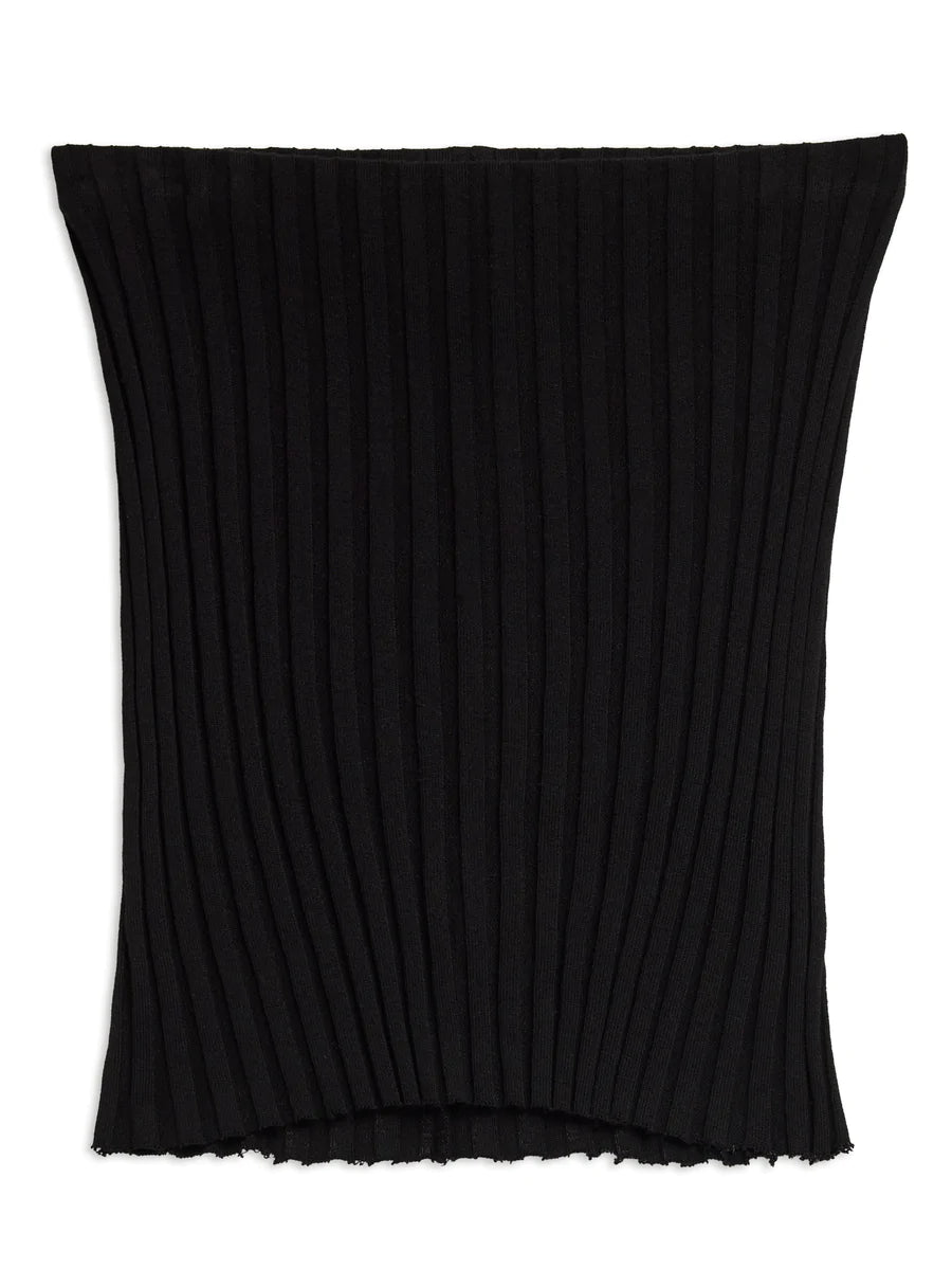Capri Mini Skirt - Jet Black tiered skirt playful