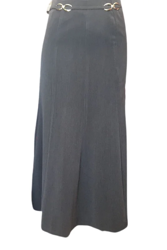 Long Dressy Skirt Style 4309 in Grey high waist skirt