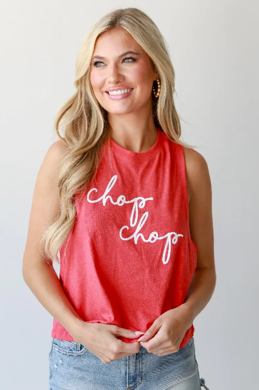 Red Chop Chop Muscle Tank seamless tank top
