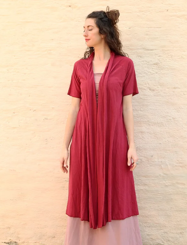 Raglan Sleeve Ojai Below Knee Cardigan Terry Blend Velvet Blend Canvas Blend