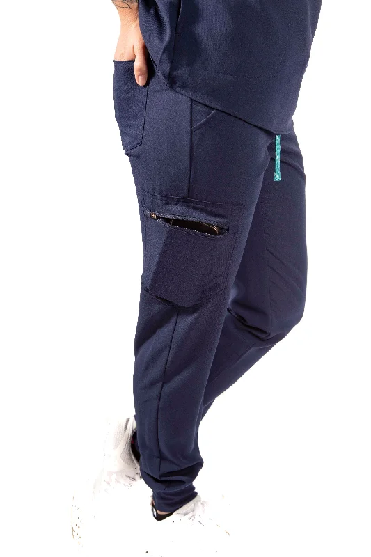Beth Scrub Pants Chic Faux Leather Pants